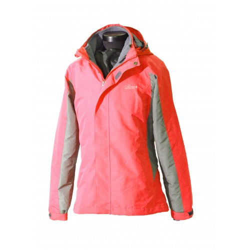 Women 2 in 1 Waterproof Jacket  - EH1205 Red