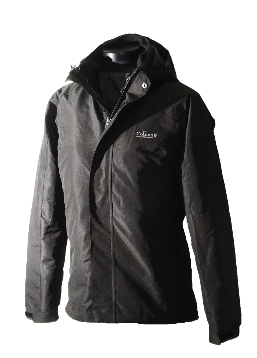 Women 2 in 1 Waterproof Jacket - EH1205 Black